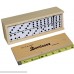 Dominoes Double 6 Tournament Size Two Toned with Spinner center Rivets in wooden case B00YJYPLG6